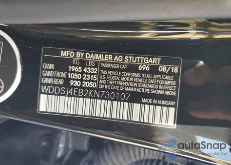 2019 Mercedes-Benz Cla 250 z USA, uszkodzony, nr VIN WDDSJ4EB2KN730107